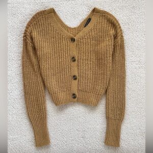 moon & madison Mustard Knit Cardigan
